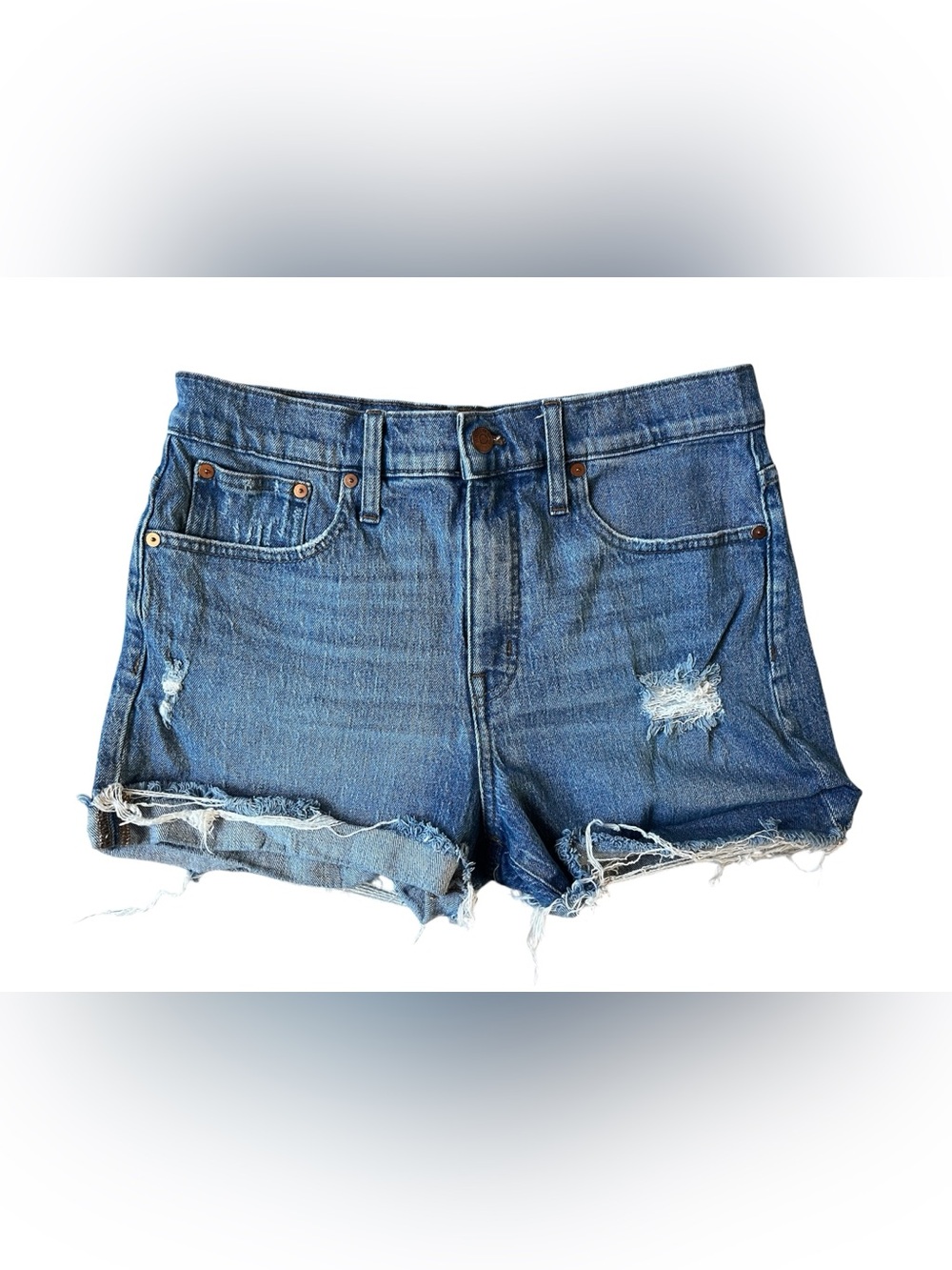 MADEWELL HIGH RISE DENIM SHORTS 29 WOMENS